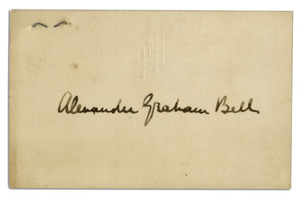 Alexander Graham Bell Signature