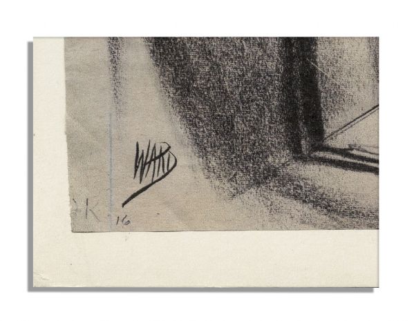 Original Pencil and Ink Illustration Drawn by Comic Book Artist Bill Ward -- Signed by Ward