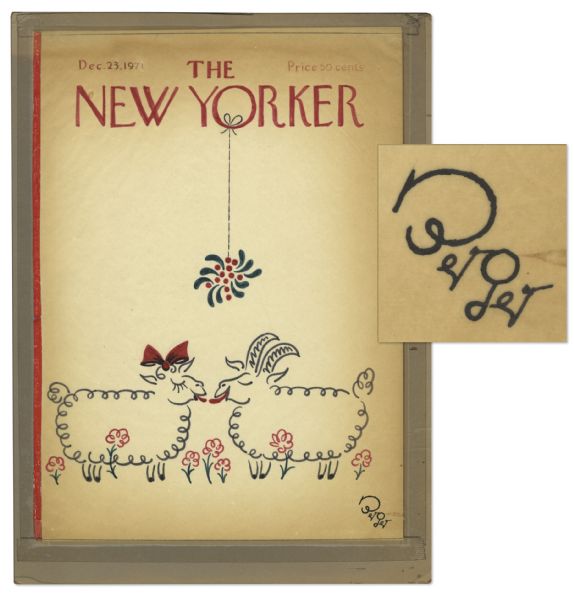 Oscar Berger Original Christmas Cover Art for ''The New Yorker''