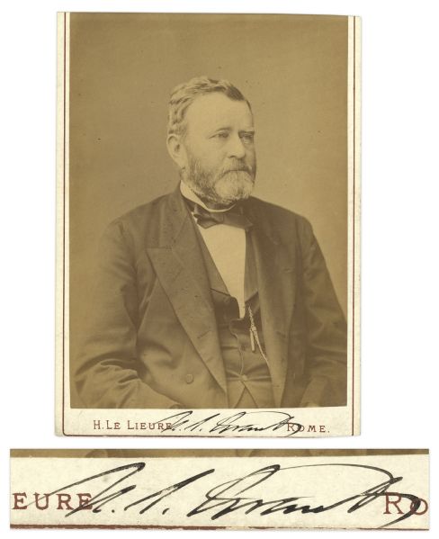 Ulysses S. Grant Signed Cabinet Card -- With a COA From PSA/DNA