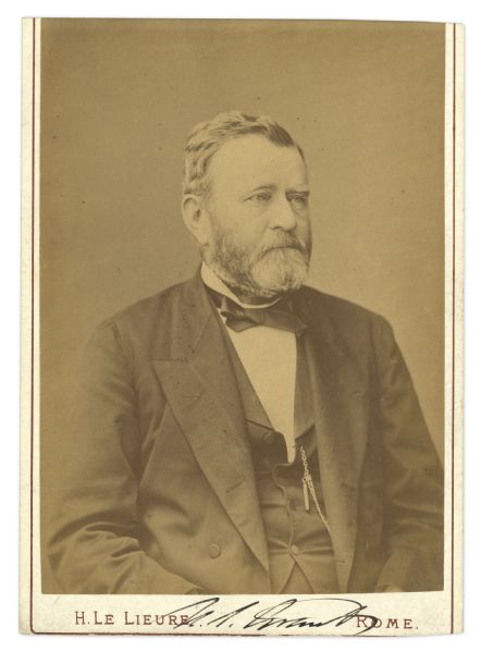 Ulysses S. Grant Signed Cabinet Card -- With a COA From PSA/DNA