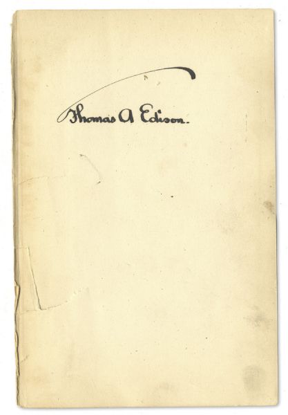 Thomas Edison Signed Copy of ''His Life And Inventions'' -- Rare Signed Volume by Edison