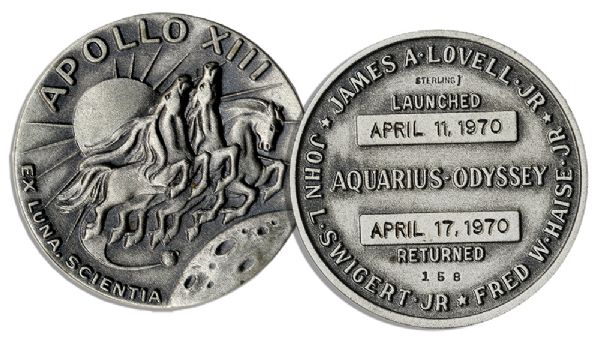 Apollo 13 Flown Robbins Medal -- From the Collection of Jack Swigert, Apollo 13 Command Module Pilot