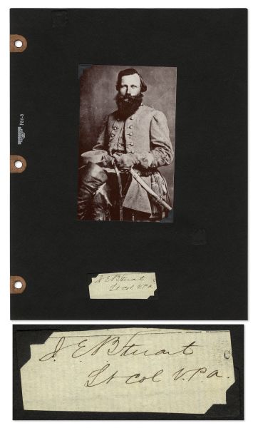 Confederate General J.E.B. Stuart Bold Signature as Lt. Colonel, Early in the Civil War -- With PSA/DNA COA