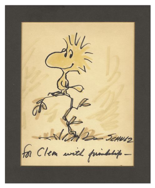 Charles Schulz Hand-Drawn Sketch of Woodstock