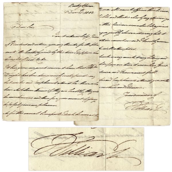 King William IV Autograph Letter Signed -- ''...as for this rascal Bonaparte, I wish he was at the bottom of the sea...''