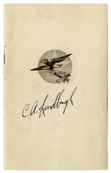 Charles Lindbergh Signed Program From Celebratory Dinner Held in Portland, Oregon on 14 September 1927
