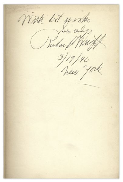 Richard Wright Signed Copy of ''Native Son''