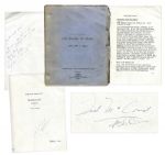 The Sound of Music Script Owned & Signed by Academy Award Nominated Cinematographer Ted McCord -- With McCords Own Annotations and Notes