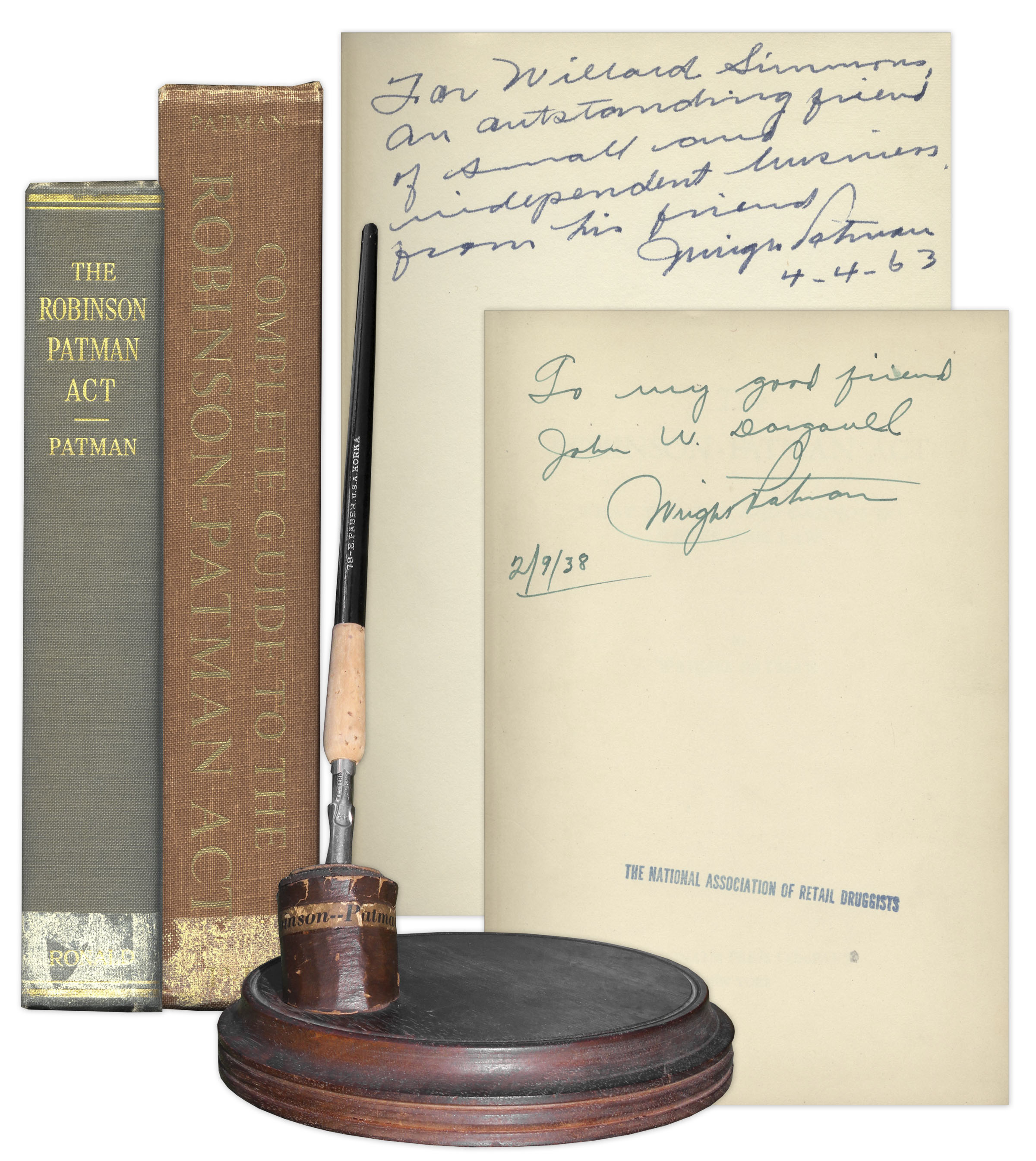 White House Pen President Franklin D. Roosevelt Pen Used to Sign the Important Robinson-Patman Act Into Law -- Designed to Help Local Stores Compete With Large Retailers