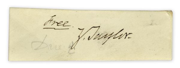 President Zachary Taylor Free Frank Signature