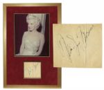 Marilyn Monroe Signed Photo Display -- With PSA/DNA COA