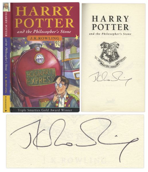 J.K. Rowling Signed Copy of ''Harry Potter and the Philosopher's Stone'' -- Signed in 2002 -- With PSA/DNA COA