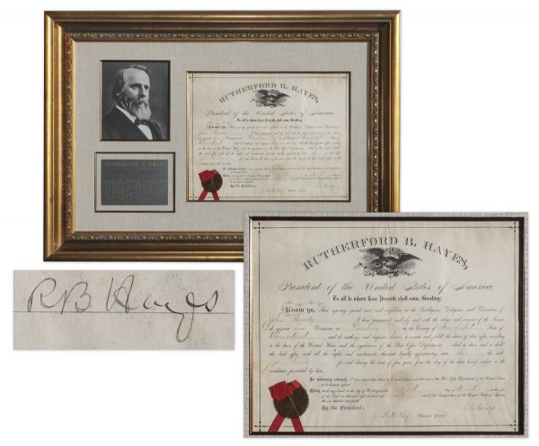 Rutherford B. Hayes Document Signed as President
