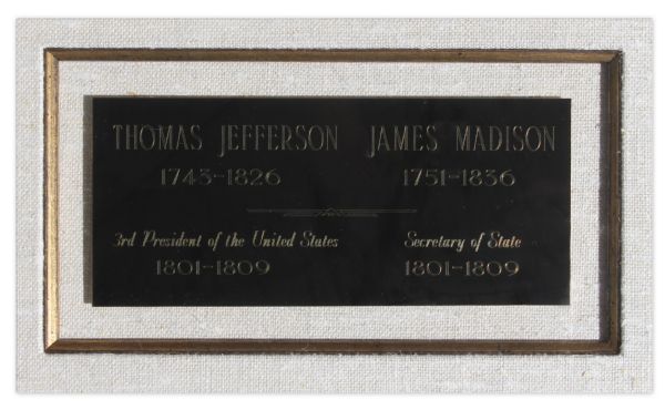 Thomas Jefferson Ship's Paper Signed as President -- Countersigned by James Madison as Secretary of State