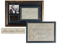 Abraham Lincoln Document Signed as President During the Civil War -- With Full Signature, in Near Fine Condition
