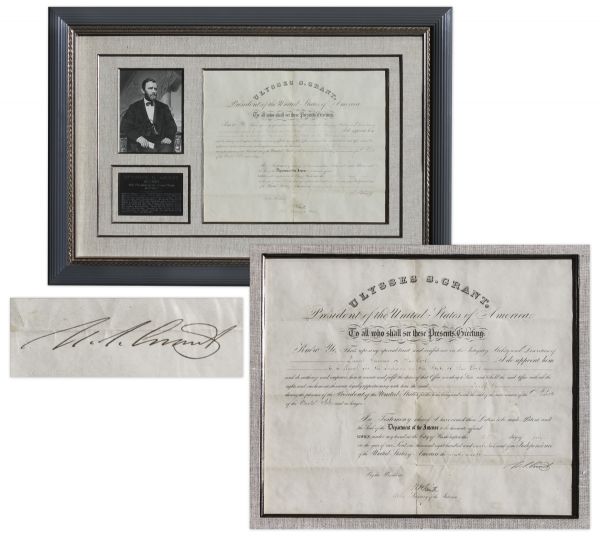 Ulysses S. Grant Document Signed as President