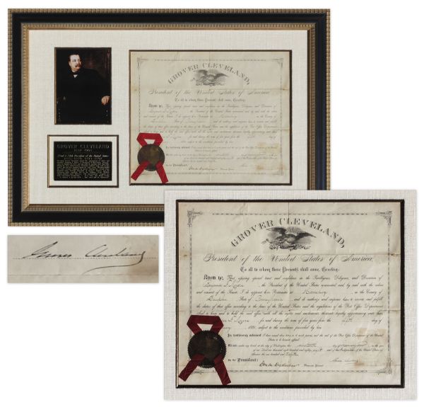 Grover Cleveland Document Signed as President