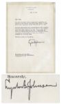 Lyndon B. Johnson Typed Letter Signed as President -- ...It is with reluctance that I accept your resignation...