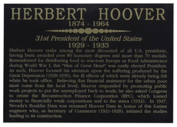 Herbert Hoover Typed Letter Signed as President -- ''...such an organization is an important contribution to the cause of spiritual progress...''