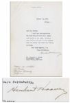 Herbert Hoover Typed Letter Signed From 1935 -- ...My interest...is only to help crystallize the issues with which the country is faced...