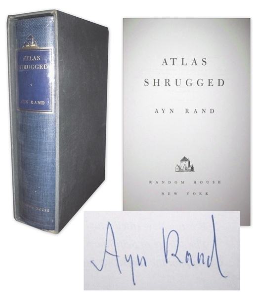 Ayn Rand Signed ''Atlas Shrugged'' -- Her Magnum Opus -- Special 10th Anniversary Edition Limited to 2,000