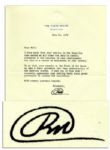 Richard Nixon Typed Letter Signed as President in 1973 -- ...your remarks on the floor of the House...truly epitomize your deep understanding of the American system...