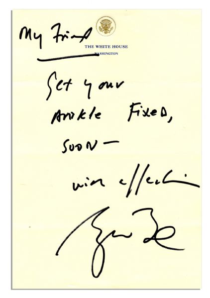 Rare Autograph Note Signed by George W. Bush as President