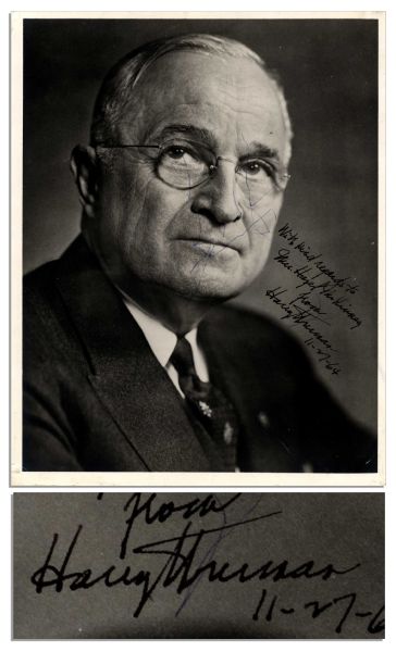 Harry Truman 8'' x 10'' Photo Signed
