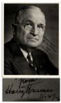 Harry Truman 8 x 10 Photo Signed