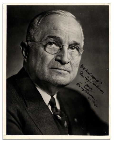 Harry Truman 8'' x 10'' Photo Signed