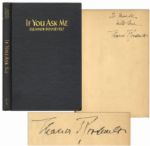 Eleanor Roosevelt Signed Copy of If You Ask Me -- Rare Title Signed by the First Lady