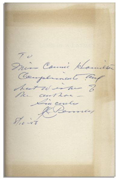 J.C. Penney ''Lines of a Layman'' Signed First Edition, First Printing