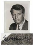 Robert Kennedy Signed Photo -- Stark Portrait Measuring 8 x 10