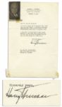 Harry S. Truman Typed Letter Signed from 1955 -- ...good wishes on the occasion of your Golden Wedding Anniversary...