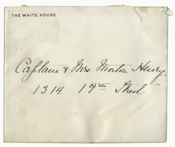 Theodore Roosevelt White House Invitation From 1905
