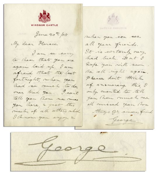 King George V Autograph Letter Signed