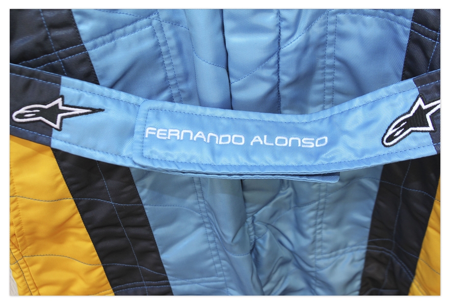 World Champion Fernando Alonso 2004 Worn Renault Race-Suit