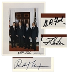 Three Presidents Signed 8 x 10 Photo -- Signed by Nixon, Ford & Carter