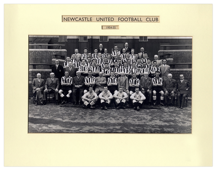 F.A. Cup Gold Winner's Medal Awarded to Newcastle United for the Famous ''Rainy Day Final'' in 1924 -- Accompanied by Two Original Team Photographs