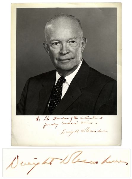 President Dwight Eisenhower Signed 11'' x 14'' Photograph