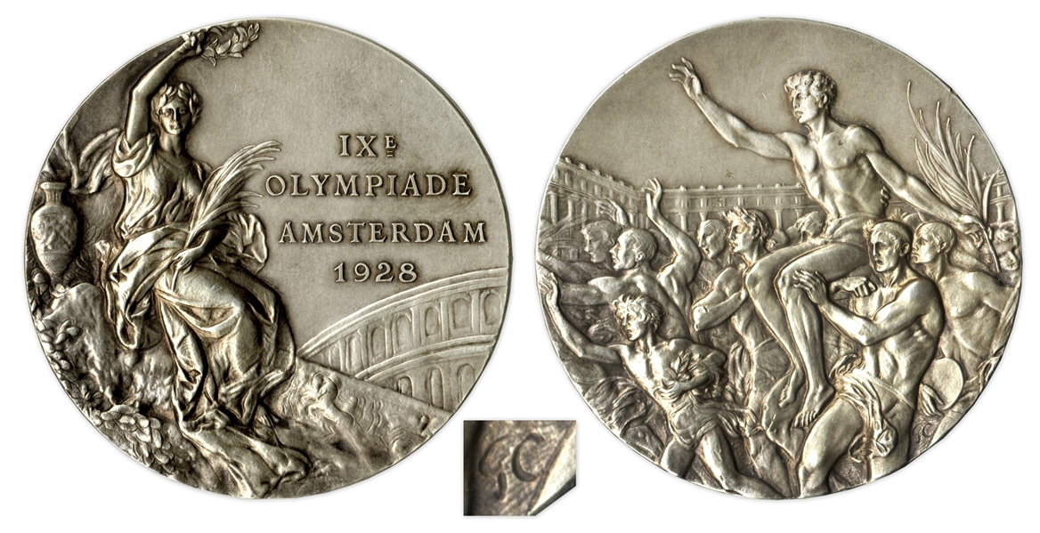 Gold Olympic Medal From the 1928 Summer Olympics, Held in Amsterdam, Netherlands