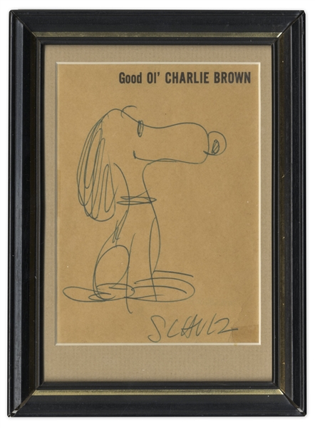 Charles Schulz ''Snoopy'' Drawing