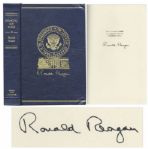 Ronald Reagan Signed Limited Edition of His Speeches, Speaking My Mind
