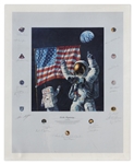 Limited Edition Print Signed by 20 Apollo Astronauts Including Buzz Aldrin & Michael Collins