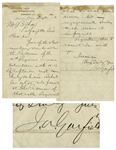 James Garfield Autograph Letter Signed in 1880 -- ...I should be glad to be present at the reunion of that noble regiment which did such gallant service...