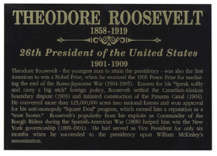 Theodore Roosevelt Military Appointment Signed as President