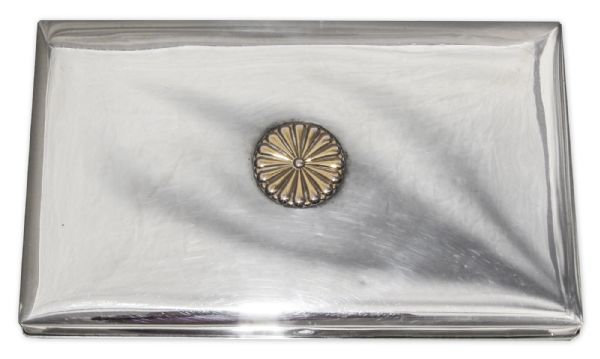 Japanese Cigarette Case From the Japanese Royal Family -- With Royal Crest of Emperor Akihito to Lid