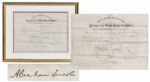 Abraham Lincoln Document Signed on 5 April 1861, One Week Before Start of Civil War -- With Full Abraham Lincoln Signature