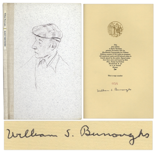 William S. Burroughs Signed Limited Edition of ''Early Routines''